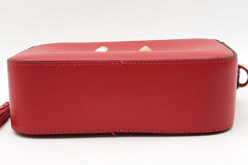 Valentino By Mario Valentino Red Leather Babette Bonbon Crossbody Eb1125lxzdu