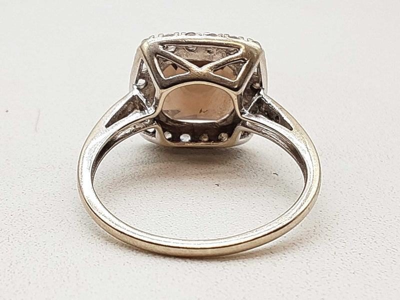10k White Gold 2.8g Brown Citrine Ring Size 6.25 Do1224rrde