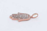 18k Rose Gold Diamond Hamsa Pendant 2.4 Grams Eb0526orxdu