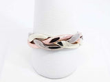 14k Tricolor Gold Braided Trinity Band Ring 7.8 Grams Size 9.5 Fw0226pzxdu