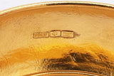 23k Yellow Gold Floral Etched Hinged Bangle Bracelet 75.9 Grams Eb0526cexzsa