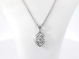 0.61 Cttw Diamond & 18k Gold Pendant With 14k Franco Chain 9.2 Grams Fw0826rrzdu