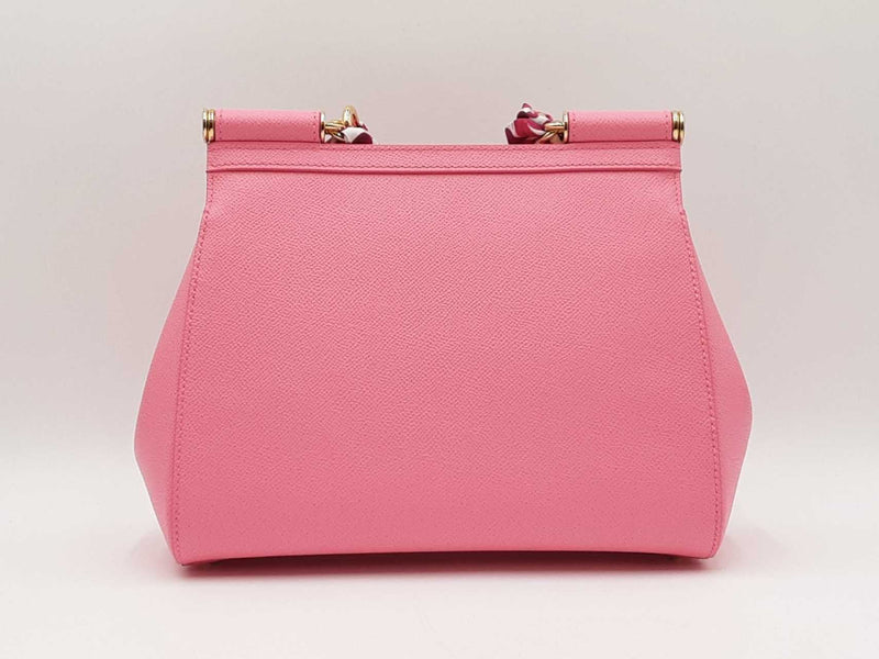 Dolce & Gabbana Medium Sicily Pink Calfskin Handbag Fw0325rxzdu