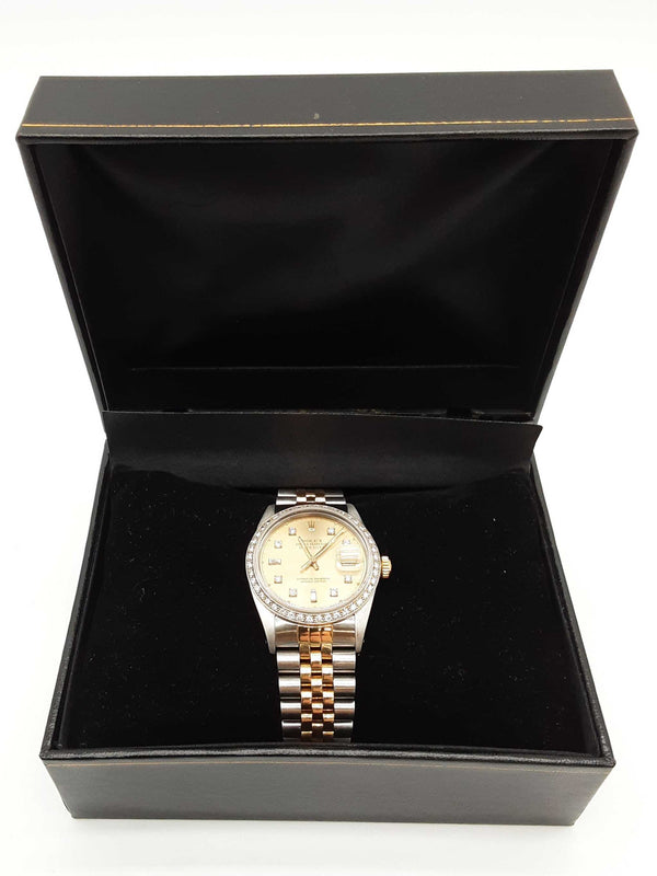 Rolex 16013 36 Datejust Aftermarket Diamond Two-tone Jubilee Watch Do0725rrxzde