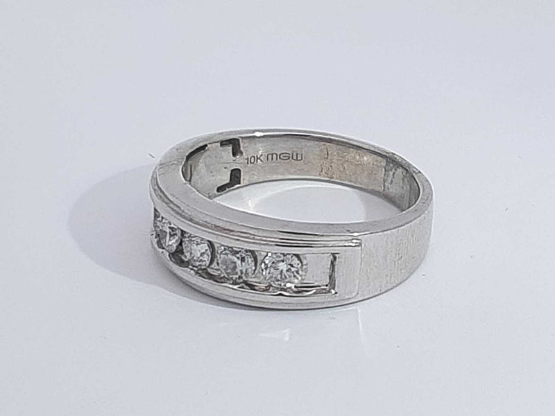 1 Cttw Diamond 10k White Gold Wedding Band 8.5 Grams Size 12.5 Aa0625irzsa