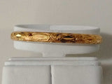 Etched Bangle Bracelet Yellow Gold 18k 6.3 Grams 8 Inch Vc0626wzxmia