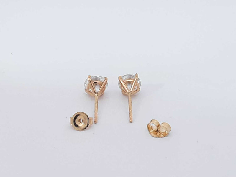 1.50 Cttw Lab Grown Diamond 14k Yellow Gold Stud Earrings 1 Gram Aa0725oepsa
