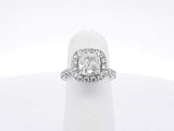 2.46 Cttw Diamond & Platinum Halo Ring With Cert. 6.7 Grams Size 4 Fw0725pxzxdu