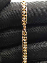14k Yellow Gold Bismarck Link Bracelet / Anklet 2.8 Grams 9.5 Inch Fw0526lpxdu