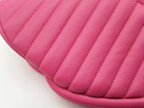 Chanel Quilted Cheveron Pink Lambskin Clutch Eb1225wxxzde