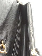 Yves Saint Laurent Cassandre Envelope Black Leather Chain Wallet Eb1026rxzsa