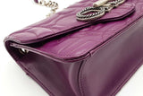 Salvatore Ferragamo Quilted Gancini Purple Leather Crossbody Bag Eb0226orxsa