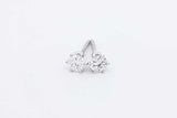 0.7cttw Diamond Stud Screwback Earrings In 14k White Gold 1.3 Grams Eb0526prxdu
