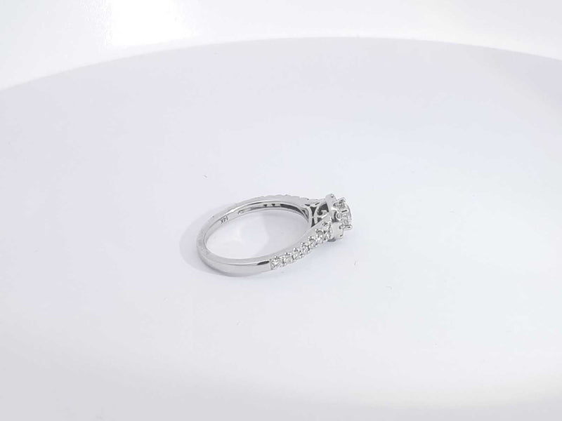 0.54 Cttw Diamond 14k White Gold Ring 3.6 Grams Size 6.5 Aa0725pxzsa