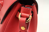 Versace La Medusa Red Leather Top Handle Bag Eb0125rxzsa