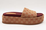Gucci Gg Monogram Canvas Angelina Platform Sandals Size 39 Eb0226lrxsa