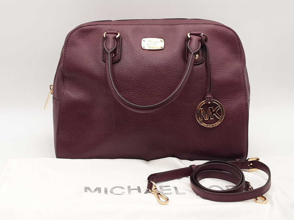 Michael Kors Merlot Leather Tote Handbag Aa0625wzsa