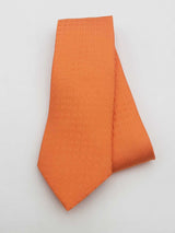 Hermes Orange 100% Silk Tie Eb0726crsa