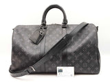Louis Vuitton Keepall Bandoulière 45 Monogram Eclipse Coated Canvas Fw0725lzxzdu