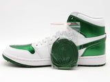Air Jordan 1 High Dq0660 130 White And Green Shoes Size 11.5 Aa0926rzsa