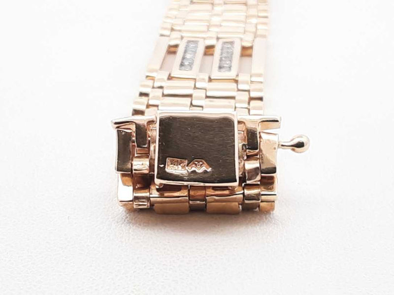 1.80 Cttw Diamond & 14k Gold Alternating Link Bracelet 48g 8.5 Inch Fworzxdu