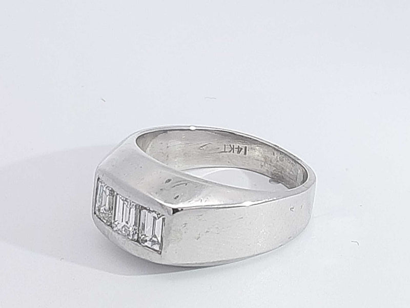 1.23 Cttw Diamond 14k White Gold Ring 14 Grams Size 10.5 Aa0525loxzsa
