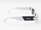 Versace Black & White Acetate Full Rim Rectangular Sunglasses Fw0326crdu