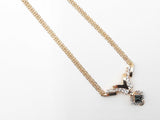 Lab-created Alexandrite, Natural Diamond & 14k Gold Necklace 13.5gs Fw0725rxzdu