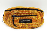 Ysl Saint Laurent Yellow Mesh Panel Logo Belt Bag Sd0726orzde