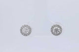 0.68cttw Diamond Stud Earrings In 14k White Gold 0.9 Grams Eb0226oxzdu