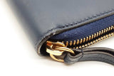 Gucci Sylvie Zip Around Blue Leather Wallet Eb0726oxzde