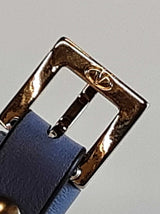 Valentino Garavani Rockstud Double Wrap Bracelet In Blue Leather Fw1025crde