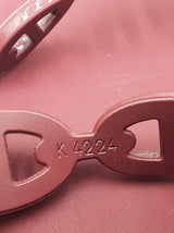Hermès Island Chaine D'ancre Sandals In Rouge H Tpu Rubber Size 8.5 Fw1026ozxdu