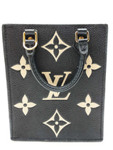 Louis Vuitton Petite Sac Plat Black Giant Monogram Empriente Leather Shoulder Bag Do0525loxzde