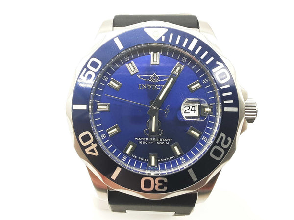 Invicta 6618 47 Pro Diver Blue Dial Bezel Steel Rubber Band Watch Do1025lxzde