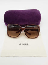 Gucci Gg3508 Brown Bamboo Frames Brown Lens Sunglasses Do0926lrxde