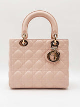 Christian Dior Medium Lady Dior Bag In Cannage-quilted Lambskin Fw0926lixzdu