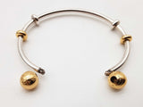 Pandora Moments Open Gold Coated Caps Bangle Bracelet Do0826rde