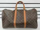 Louis Vuitton Brown Monogram Keepall 50 Duffle Bag Vc0826ioimia