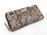 Coach Python-embossed Leather Wallet In Beige, Taupe, & Brown Fw1026lrdu