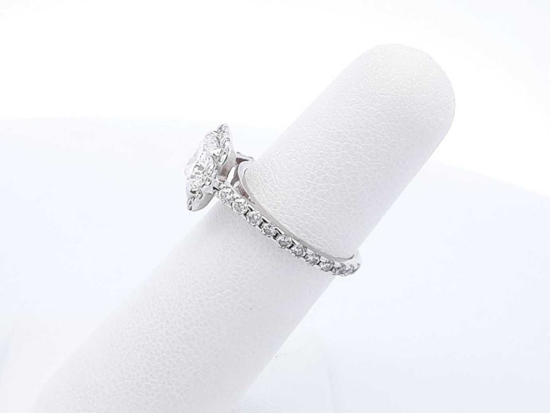 2.01 Cttw Diamond & 14k White Gold Halo Ring 2.8 Grams Size 5 Fw0124lrxzdu