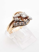1.67 Cttw Diamond & 14k Yellow Gold Bridal Set 4.6 Grams Size 5.5 Fw0825lwrxdu