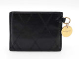 Givenchy Gv3 Card Holder Wallet In Black Diamond-stitched Leather Fw0726lcrdu