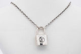 Louis Vuitton Sterling Silver Lockit Pendant Necklace 8.2 Grams 20 In Eb826lrxsa