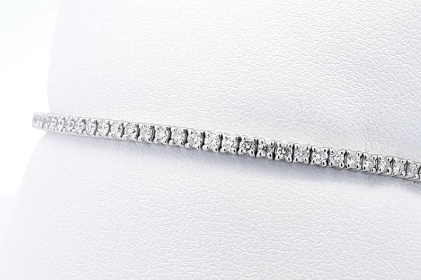 Approx. 2ctw Lab Grown Diamond Tennis Bracelet Sterling Silver 6.4g Eb1124olesa