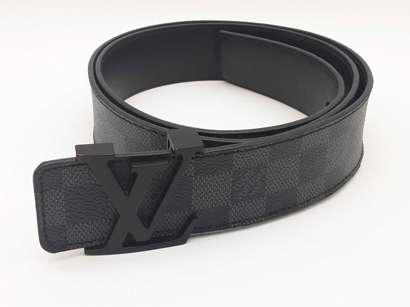 Louis Vuitton Initials Damier Graphite Reversible Belt Size 105/42 Do0625lcrde