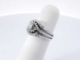 1.05 Cttw Diamond & 14k Gold Bypass Halo Bridal Set 5.5g Size 4.75 Fw0426cexdu