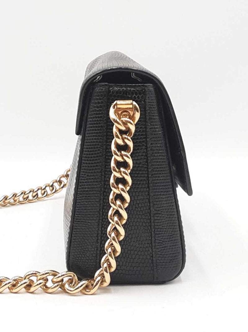 Dolce & Gabbana Dg Milennials Shoulder Bag In Stampa Iguana Calfskin Fw0825lrxdu