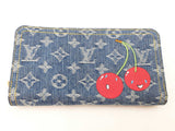 Louis Vuitton X Takashi Murakami Cherry Zip Denim Wallet Sd0726crzdu