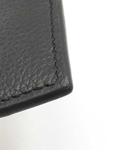 Versace Virtus Black Grained Leather Card Holder Wallet Fw0525izdu